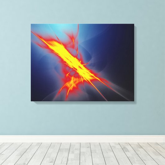 Firelight Wrapped Canvas Afdruk (Insitu (Houten vloer))