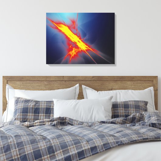 Firelight Wrapped Canvas Afdruk (Insitu (Slaapkamer))