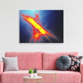 Firelight Wrapped Canvas Afdruk (Insitu (Woonkamer))