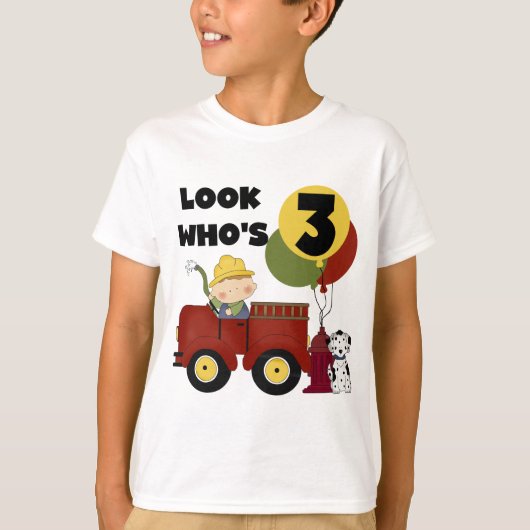 Fireman 3rd Birthday T-shirts en geschenken (Voorkant)