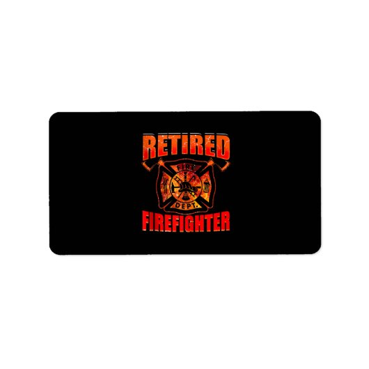 Fireman American Flag Red Line US brandweerman Etiket (Voorkant)