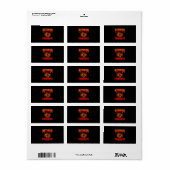 Fireman American Flag Red Line US brandweerman Etiket (Full Sheet)