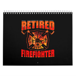 Fireman American Flag Red Line US brandweerman Kalender