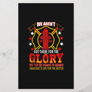 Fireman American Flag Red Line US Firefighter Briefpapier