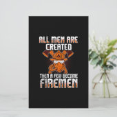 Fireman American Flag Red Line US Firefighter Briefpapier (Staand voorkant)