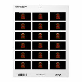 Fireman American Flag Red Line US Firefighter Etiket (Full Sheet)