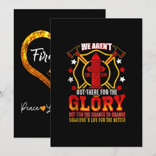 Fireman American Flag Red Line US Firefighter Feestdagenkaart (Voorkant / Achterkant)