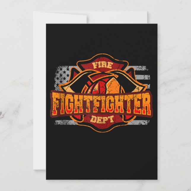 Fireman American Flag Red Line US Firefighter Gift (Voorkant)