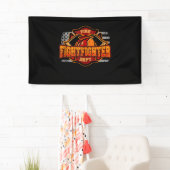Fireman American Flag Red Line US Firefighter Gift Spandoek (Insitu)