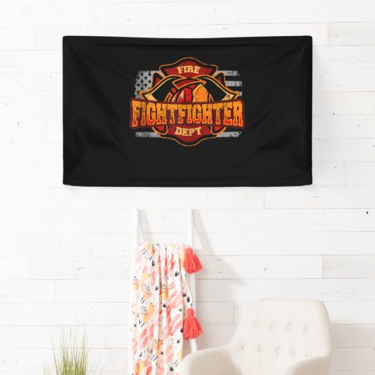 Fireman American Flag Red Line US Firefighter Gift Spandoek (Insitu)