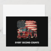 Fireman American Flag Thin Red Line Firefighter Kaart (Voorkant / Achterkant)