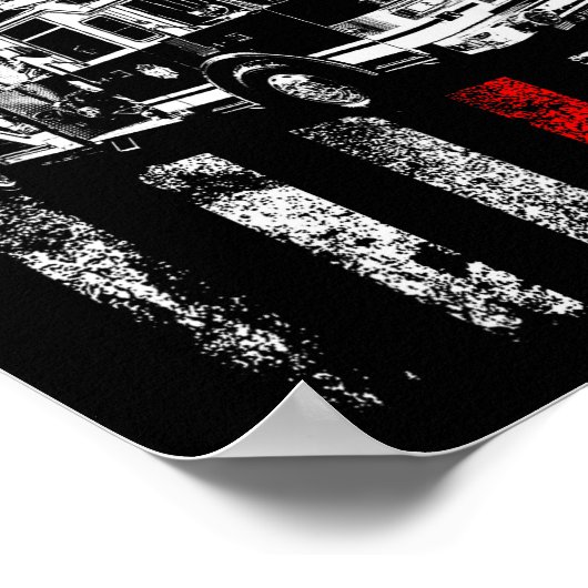 Fireman American Flag Thin Red Line Firefighter  Poster (Hoek)