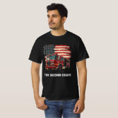 Fireman American Flag Thin Red Line Firefighter T-shirt (Voorkant volledig)