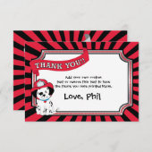 Fireman bedankt kaarten (Voorkant / Achterkant)