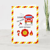 Fireman Birthday Greeting Kaart (Voorkant)