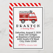 Fireman Birthday Kaart (Voorkant / Achterkant)