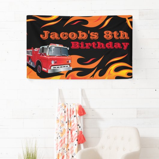 Fireman Birthday Party Spandoek (Insitu)