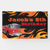 Fireman Birthday Party Spandoek (Horizontaal)