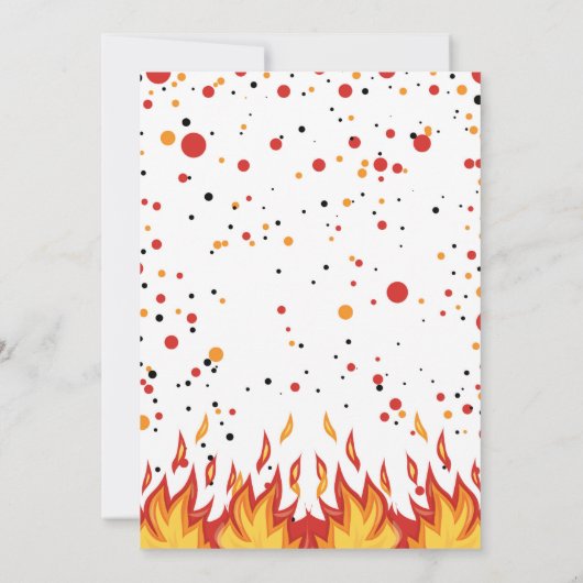 Fireman Boy Birthday Firefighter Invitation Kaart (Achterkant)