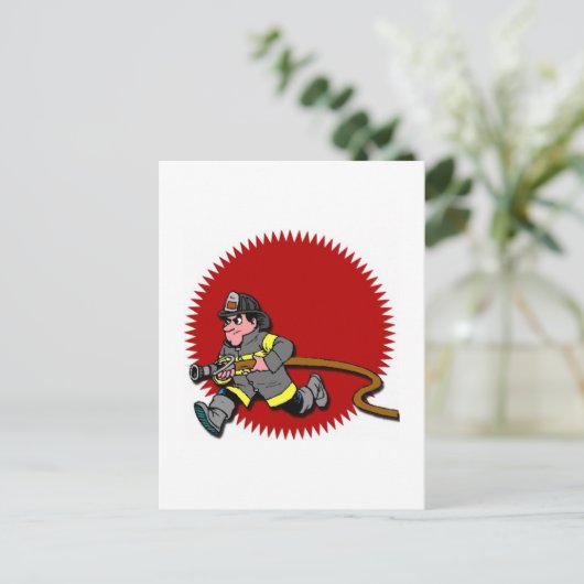 Fireman Briefkaart (Staand voorkant)