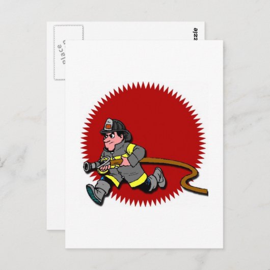 Fireman Briefkaart (Voorkant / Achterkant)