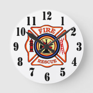 FIREMAN CLOCK RONDE KLOK
