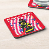 FIREMAN DACHSHUND BIER ONDERZETTER (Linkerzijde)