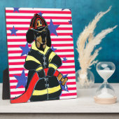 FIREMAN DACHSHUND FOTOPLAAT (Zijkant)