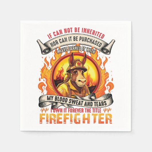 Fireman Donkey Paper Napkin Servet (Voorkant)