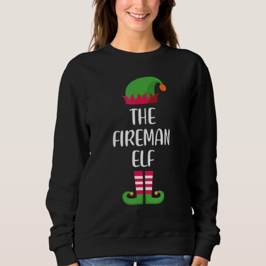 Fireman Elf Family Matching Group Christmas Pajama Trui (Voorkant)