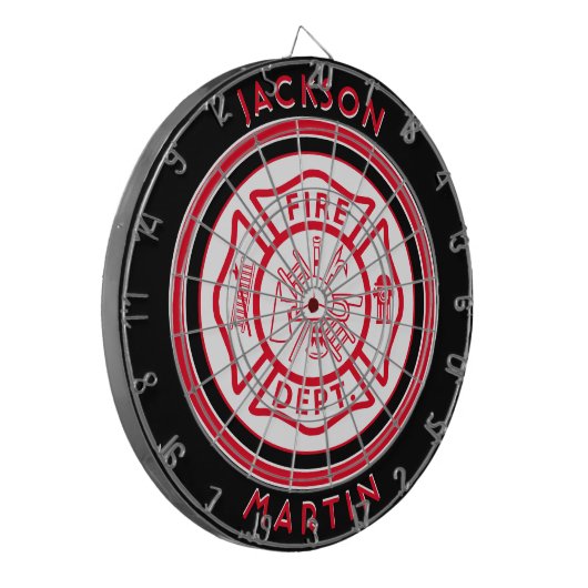 Fireman Emblem Dartboard Dartbord (Voorkant Links)