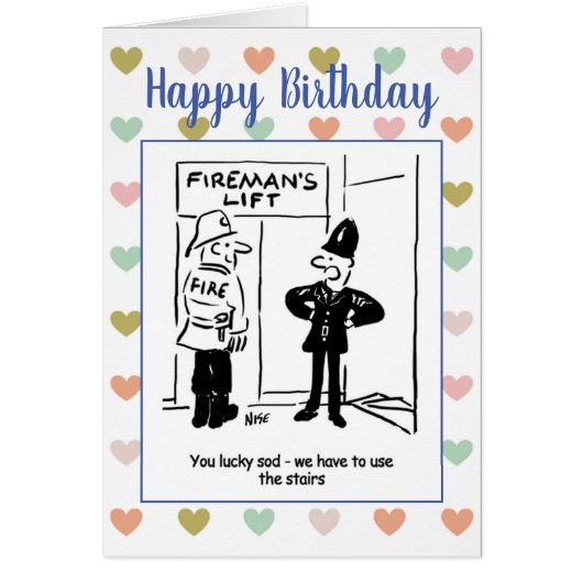 Fireman en politieman Deel een Joke (Voorkant)