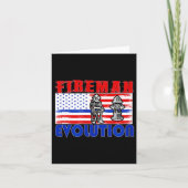 Fireman Evolution Fireman Gift Proud Firefighter Q Kaart (Voorkant)