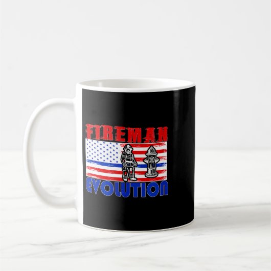 Fireman Evolution Fireman Gift Proud Firefighter Q Koffiemok (Links)
