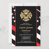 Fireman Fire Department Firefighter Retirement Magnetische Uitnodiging (Voorkant)