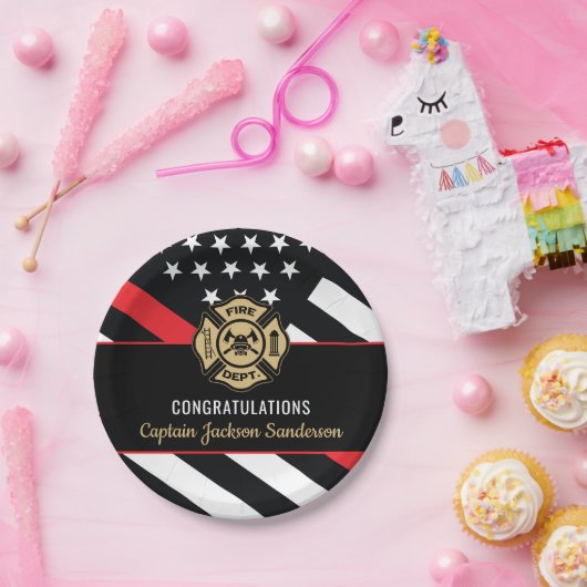 Fireman Fire Department Firefighter Retirement Papieren Bordje (Feest)