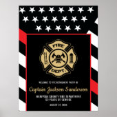 Fireman Fire Department Firefighter Retirement Poster (Voorkant)