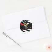 Fireman Fire Department Firefighter Retirement Ronde Sticker (Envelop)