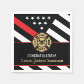 Fireman Fire Department Firefighter Retirement Servet (Voorkant)