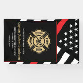 Fireman Fire Department Firefighter Retirement Spandoek (Horizontaal)