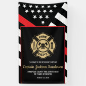 Fireman Fire Department Firefighter Retirement Spandoek (Verticaal)