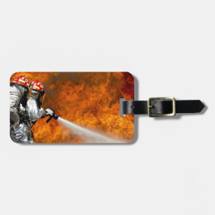 Fireman Fire Flame Rescue Destiny Digital Bagagelabel