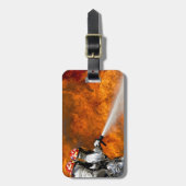 Fireman Fire Flame Rescue Destiny Digital Bagagelabel (Voorkant verticaal)