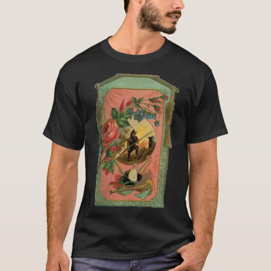 Fireman Firefighter Artwork Antiek T Shirt 1880 (Voorkant)