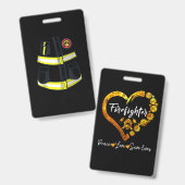 Fireman Firefighter Costume Halloween Badge (Voor- en achterkant)