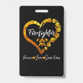 Fireman Firefighter Costume Halloween Badge (Achterkant)