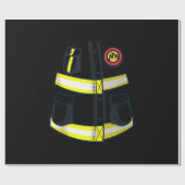 Fireman Firefighter Costume Halloween Cadeaupapier (Vlak)