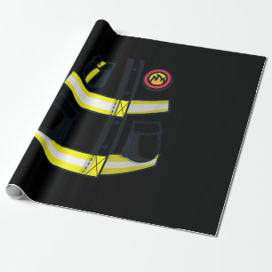 Fireman Firefighter Costume Halloween Cadeaupapier