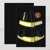 Fireman Firefighter Costume Halloween Easy Cosplay Kaart (Voorkant / Achterkant)