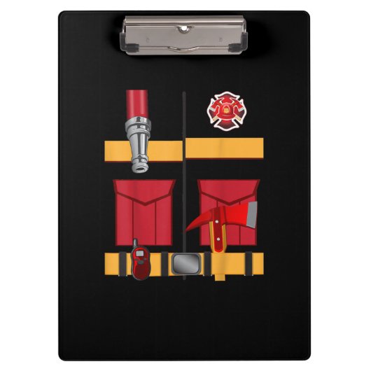 Fireman Firefighter Costume Halloween Klembord (Voorkant)
